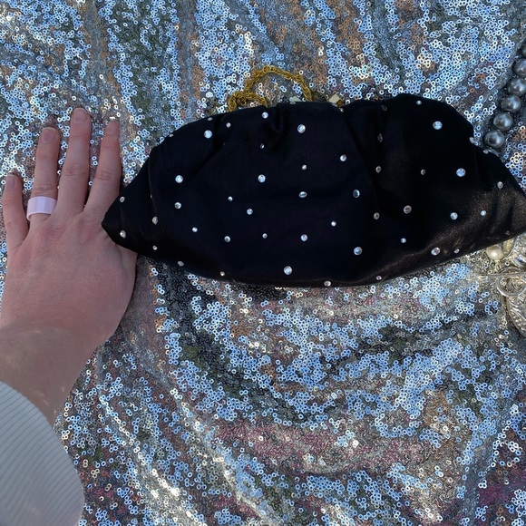 🖤✨Black rhinestone clutch purse✨🖤 - Picture 6 of 10